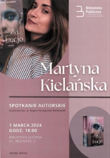 Plakat : Martyna Kielańska : Spotkanie autorskie, 01.03.2024