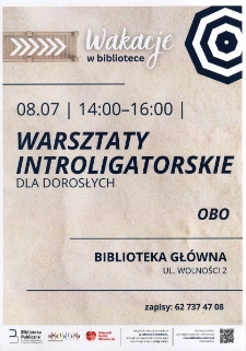 Warsztaty introligatorskie dla dorosłych OBO, 08.07