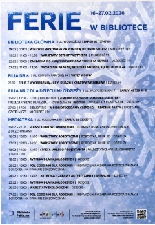 Ferie w Bibliotece 16-27.02.2026