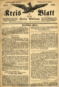 Kreis-Blatt fuer den Kreis Adelnau 1882.01.05 nr2