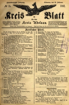 Kreis-Blatt fuer den Kreis Adelnau 1882.02.19 nr15