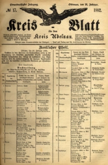 Kreis-Blatt fuer den Kreis Adelnau 1882.02.26 nr17