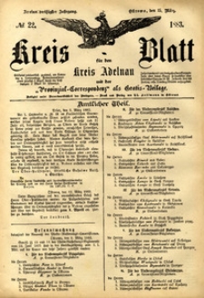 Kreis-Blatt fuer den Kreis Adelnau 1882.03.15 nr22