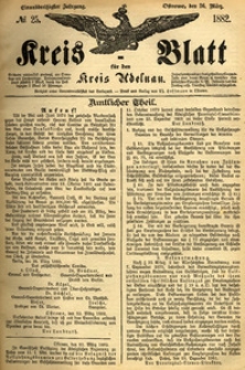 Kreis-Blatt fuer den Kreis Adelnau 1882.03.26 nr25