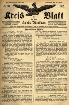 Kreis-Blatt fuer den Kreis Adelnau 1882.04.13 nr30
