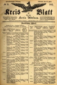 Kreis-Blatt fuer den Kreis Adelnau 1882.04.16 nr31