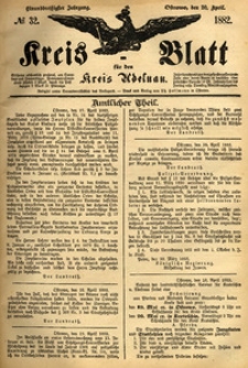 Kreis-Blatt fuer den Kreis Adelnau 1882.04.20 nr32