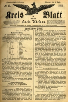 Kreis-Blatt fuer den Kreis Adelnau 1882.06.04 nr45