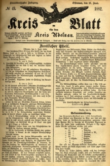 Kreis-Blatt fuer den Kreis Adelnau 1882.06.18 nr49