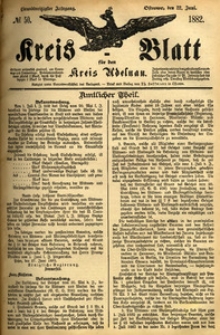 Kreis-Blatt fuer den Kreis Adelnau 1882.06.22 nr50