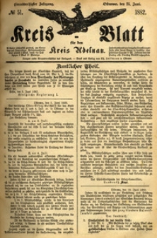 Kreis-Blatt fuer den Kreis Adelnau 1882.06.25 nr51