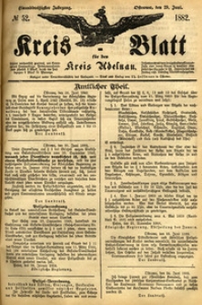Kreis-Blatt fuer den Kreis Adelnau 1882.06.29 nr52
