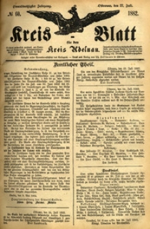 Kreis-Blatt fuer den Kreis Adelnau 1882.07.27 nr60