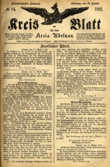 Kreis-Blatt fuer den Kreis Adelnau 1882.10.19 nr84