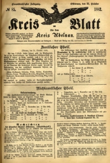 Kreis-Blatt fuer den Kreis Adelnau 1882.10.22 nr85
