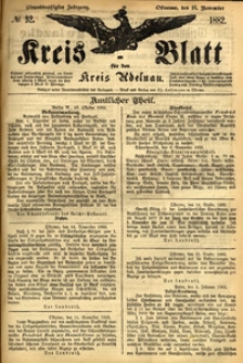 Kreis-Blatt fuer den Kreis Adelnau 1882.11.16 nr92