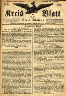 Kreis-Blatt fuer den Kreis Adelnau 1882.12.07 nr98