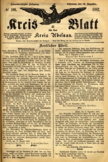 Kreis-Blatt fuer den Kreis Adelnau 1882.12.14 nr100
