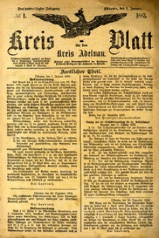 Kreis-Blatt fuer den Kreis Adelnau 1883.01.01 nr1