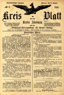 Kreis-Blatt fuer den Kreis Adelnau 1883.01.21 nr7