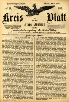 Kreis-Blatt fuer den Kreis Adelnau 1883.03.29 nr26