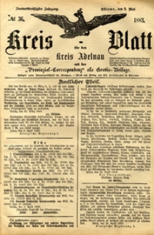 Kreis-Blatt fuer den Kreis Adelnau 1883.05.02 nr36