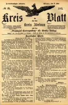 Kreis-Blatt fuer den Kreis Adelnau 1883.05.17 nr40