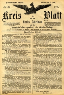 Kreis-Blatt fuer den Kreis Adelnau 1883.06.17 nr49
