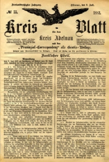 Kreis-Blatt fuer den Kreis Adelnau 1883.07.08 nr55