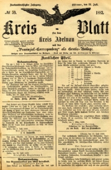 Kreis-Blatt fuer den Kreis Adelnau 1883.07.22 nr59