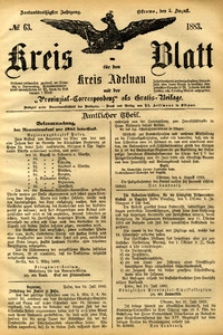 Kreis-Blatt fuer den Kreis Adelnau 1883.08.05 nr63