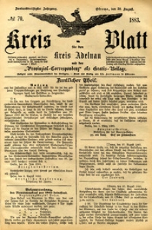 Kreis-Blatt fuer den Kreis Adelnau 1883.08.30 nr70