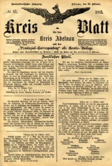 Kreis-Blatt fuer den Kreis Adelnau 1883.10.28 nr87
