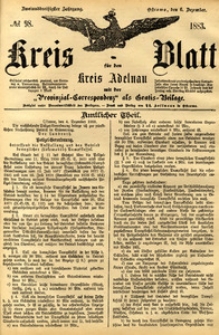 Kreis-Blatt fuer den Kreis Adelnau 1883.12.06 nr98