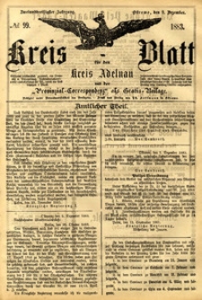 Kreis-Blatt fuer den Kreis Adelnau 1883.12.09 nr99
