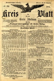 Kreis-Blatt fuer den Kreis Adelnau 1883.12.27 nr104