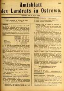 Amtsblatt des Landrats in Ostrowo 1943.04.29 nr34