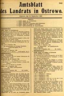Amtsblatt des Landrats in Ostrowo 1943.09.13 nr73