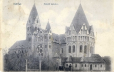 Ostr&oacute;w. Kości&oacute;ł katolicki. Postkarte - Carte-Postale, 1907